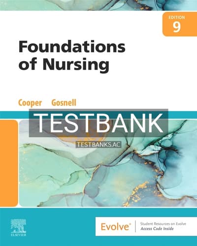 Test Bank for Foundations of Nursing 9th Edition by Cooper cover
