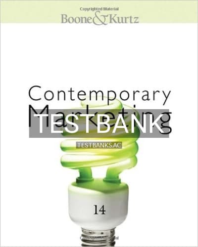 Test Bank for Principles of Contemporary Marketing 14th Edition by Kurtz cover