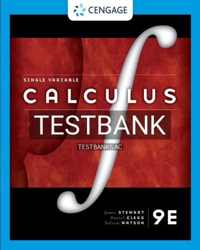 Test Bank for Single Variable Calculus 9th Edition by Stewart cover