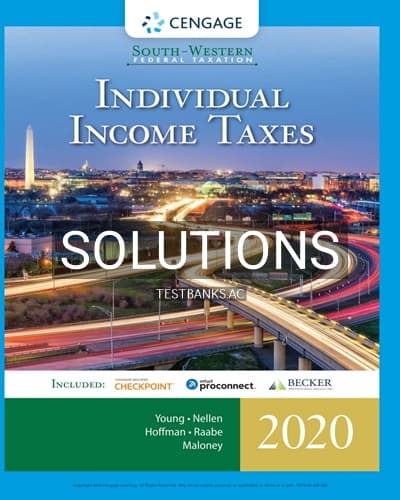 Solutions for South-Western Federal Taxation 2020 Individual Income Taxes 43rd Edition by Young cover