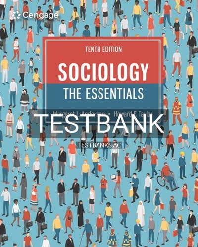 Test Bank for Sociology The Essentials 10th Edition by Andersen cover