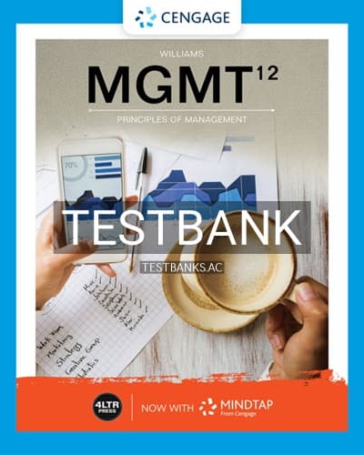 Test Bank for MGMT 12th Edition by Williams cover