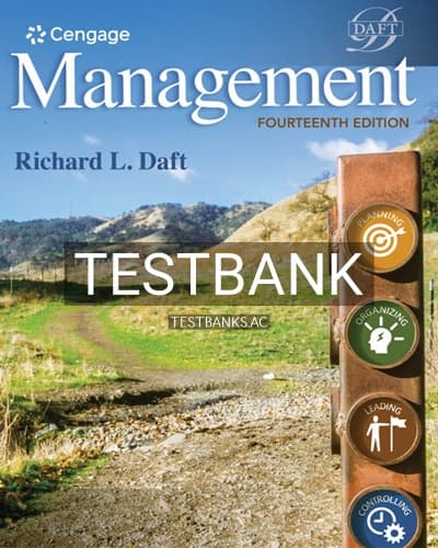 Test Bank for Management 14th Edition by Daft cover