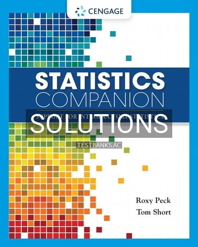 Solutions for Statistics Companion Support for Introductory Statistics 1st Edition by Peck cover