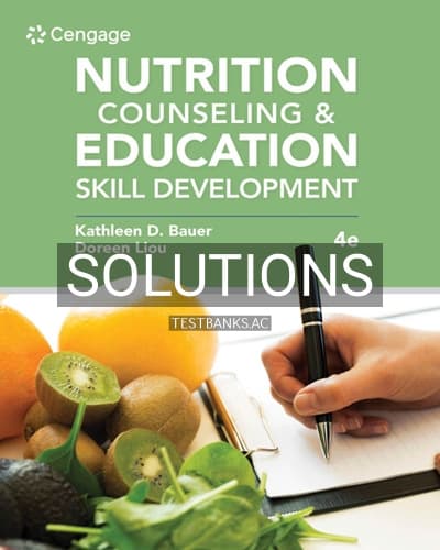 Solutions for Nutrition Counseling and Education Skill Development 4th Edition by Bauer cover