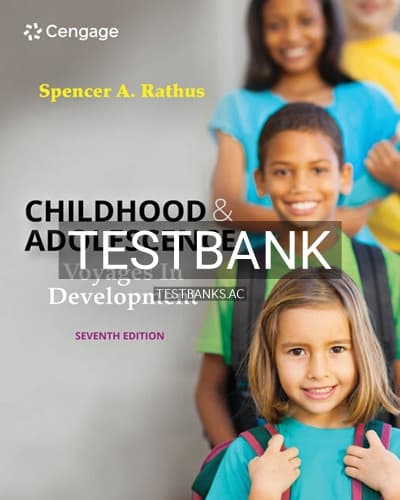 Test Bank for Childhood and Adolescence 7th Edition by Rathus cover