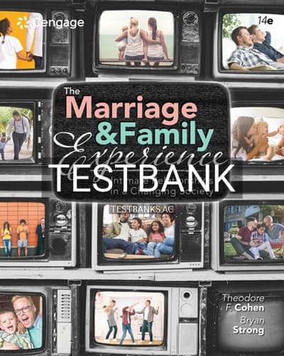 Test Bank for Marriage and Family Experience 14th Edition by Cohen cover