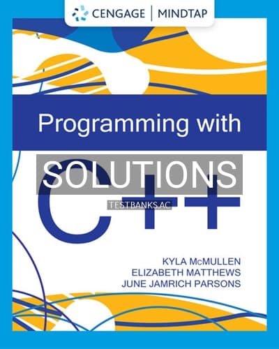 Solutions for Programming with C++ 1st Edition by Mcmullen cover