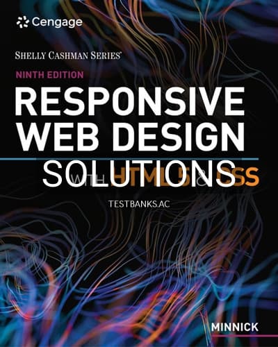 Solutions for Responsive Web Design with HTML 5 and CSS 9th Edition by Minnick cover