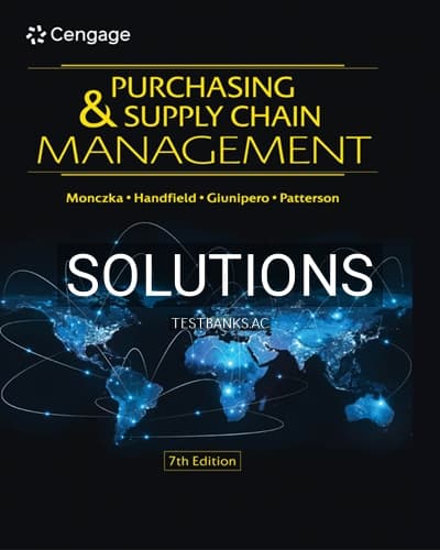 Solutions for Purchasing and Supply Chain Management 7th Edition by Monczka cover