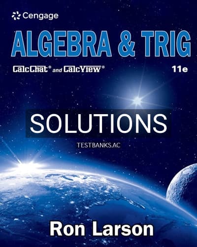 Solutions for Algebra and Trig 11th Edition by Larson cover
