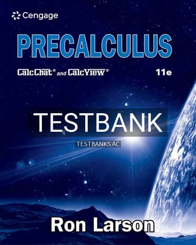 Test Bank for Precalculus 11th Edition by Larson cover