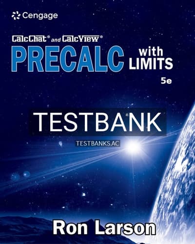 Test Bank for Precalculus with Limits 5th Edition by Larson cover