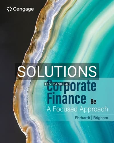 Solutions for Corporate Finance 8th Edition by Ehrhardt cover