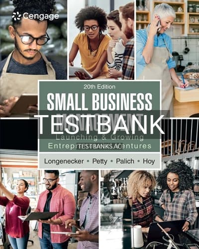 Test Bank for Small Business Management 20th Edition by Longenecker cover