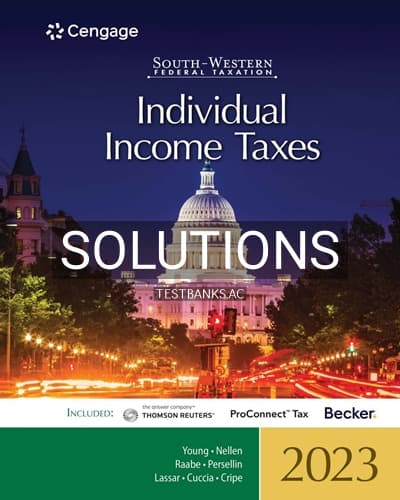 Solutions for South Western Federal Taxation 2023 Individual Income Taxes 46th Edition by Young cover
