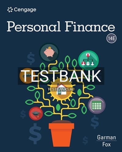Test Bank for Personal Finance 14th Edition by Garman cover
