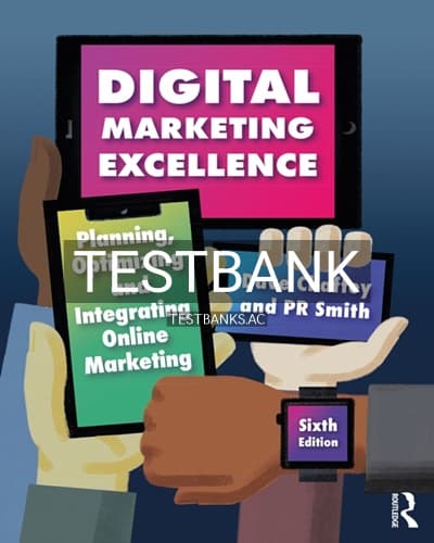 Test Bank for Digital Marketing Excellence 6th Edition by Chaffey cover