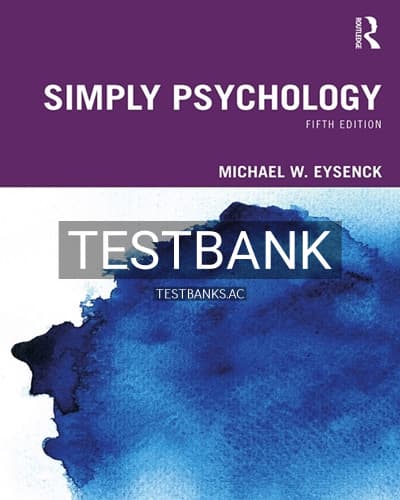 Test Bank for Simply Psychology 5th Edition by Eysenck cover