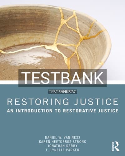 Test Bank for Restoring Justice 6th Edition by Van Ness cover