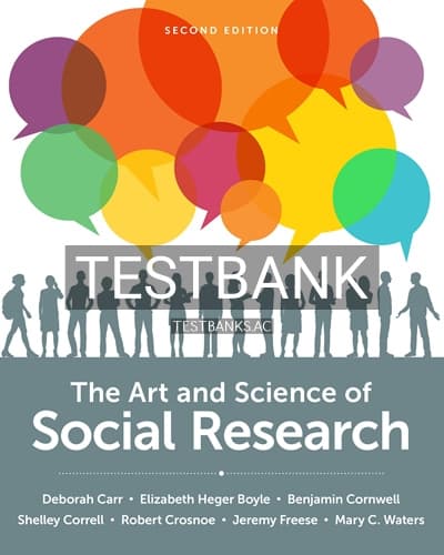 Test Bank for Art and Science of Social Research 2nd Edition by Carr cover