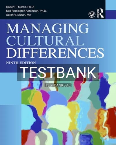 Test Bank for Managing Cultural Differences 9th Edition by Moran cover