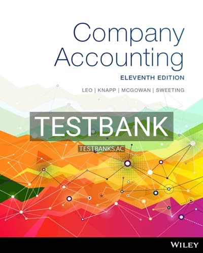 Test Bank for Company Accounting 11th Edition by Leo cover
