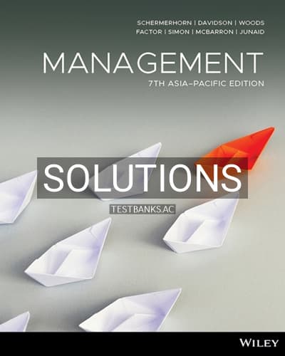 Solutions for Management Asia-Pacific Edition 7th Edition by Schermerhorn cover