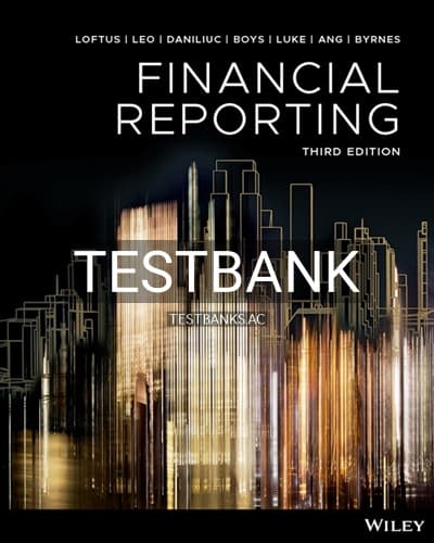 Test Bank for Financial Reporting 3rd Edition by Loftus cover