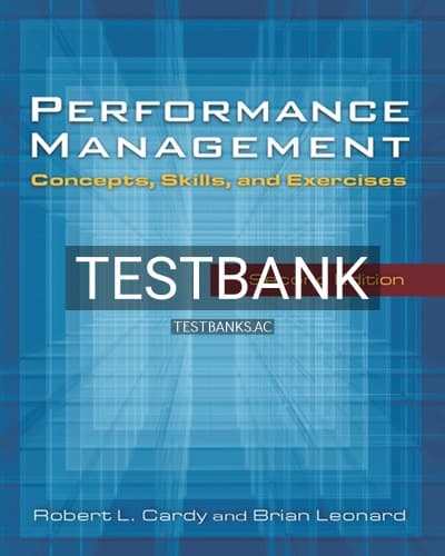 Test Bank for Performance Management 2nd Edition by Cardy cover