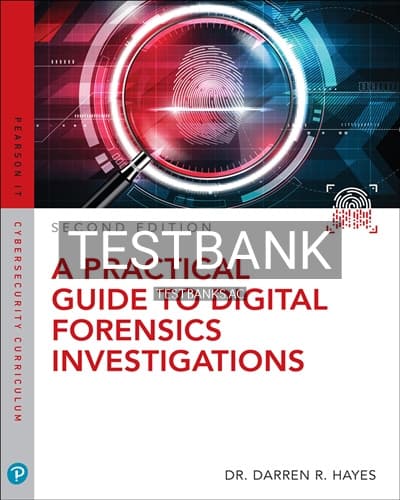 Test Bank for Practical Guide to Digital Forensics Investigations 2nd Edition by Hayes cover