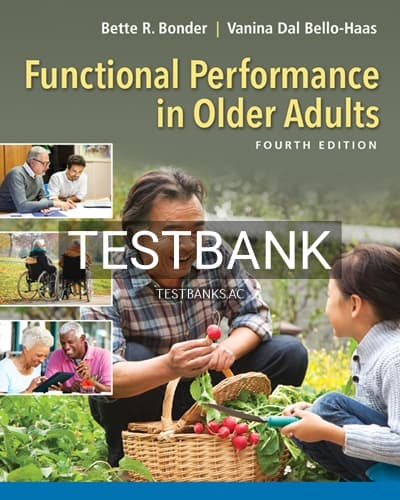 Test Bank for Functional Performance in Older Adults 4th Edition by Bonder cover