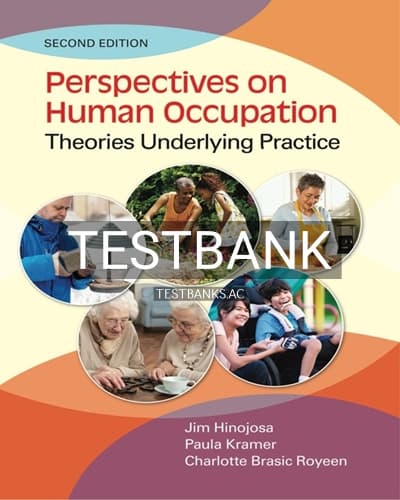 Test Bank for Perspectives on Human Occupation 2nd Edition by Hinojosa cover