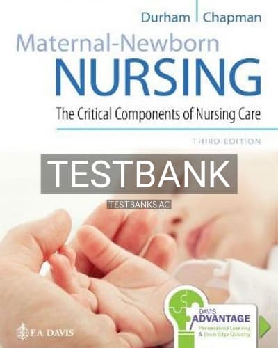 Test Bank for Maternal-Newborn Nursing 3rd Edition by Durham cover