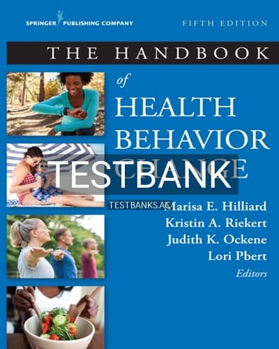 Test Bank for The Handbook of Health Behavior Change 5th Edition by Riekert cover