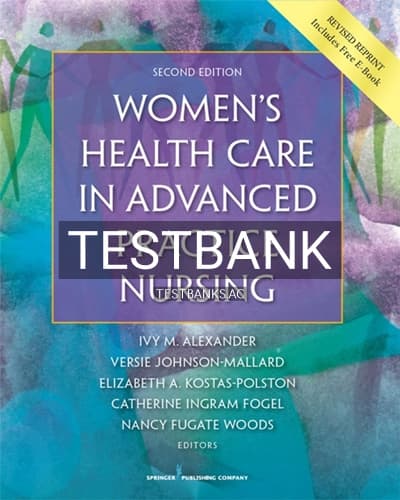 Test Bank for Womens Health Care in Advanced Practice Nursing 2nd Edition by Alexander cover