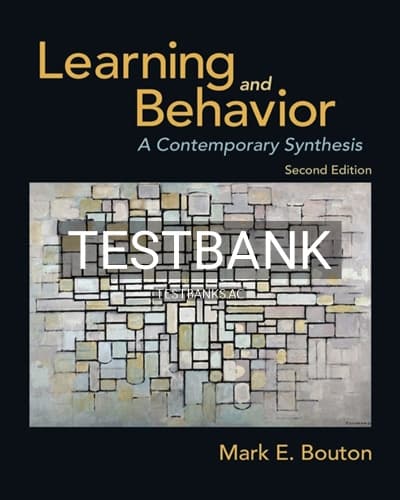Test Bank for Learning and Behavior 2nd Edition by Bouton cover