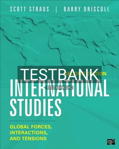 Test Bank for International Studies 2nd Edition by Straus cover