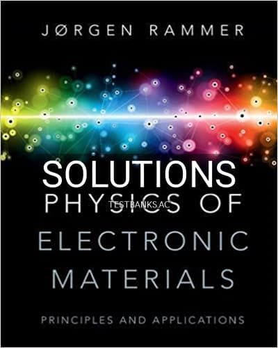 Solutions for Physics of Electronic Materials Principles and Applications 1st Edition by Rammer cover