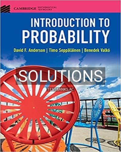 Solutions for Introduction to Probability 1st Edition by Anderson cover