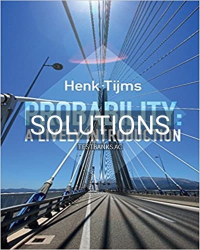 Solutions for Probability A Lively Introduction 1st Edition by Tijms cover