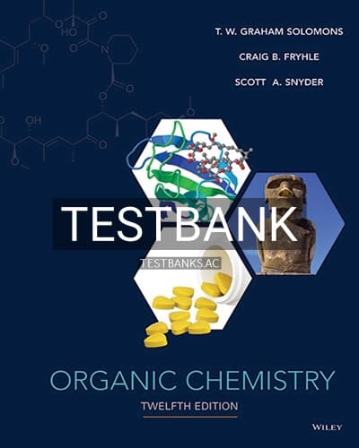 Test Bank for Organic Chemistry 12th Edition by Solomons cover