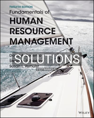 Solutions for Fundamentals of Human Resource Management 12th Edition by DeCenzo cover
