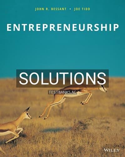 Solutions for Entrepreneurship 1st Edition by Bessant cover