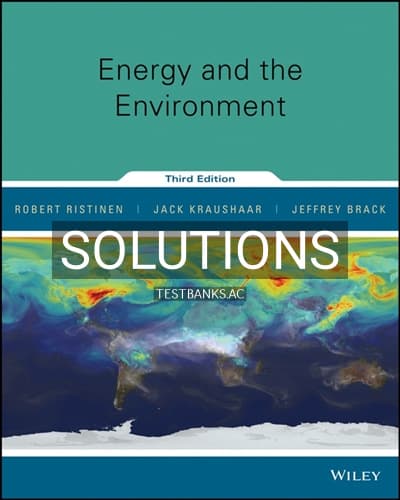 Solutions for Energy and the Environment 3rd Edition by Ristinen cover