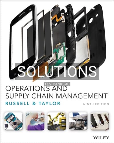 Solutions for Operations and Supply Chain Management 9th Edition by Russell cover