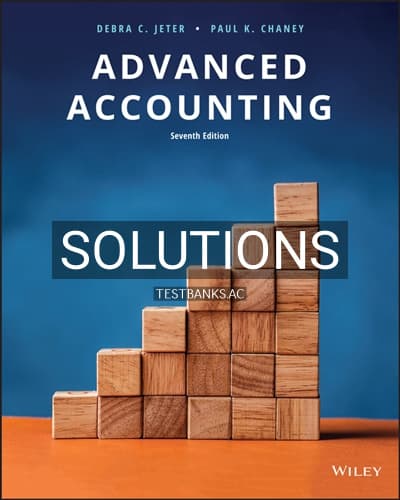 Solutions for Advanced Accounting 7th Edition by Jeter cover