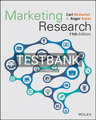 Test Bank for Marketing Research 11th Edition by McDaniel cover