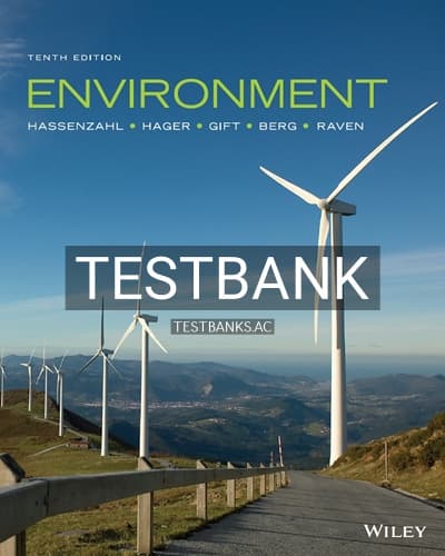 Test Bank for Environment 10th Edition by Hassenzahl cover