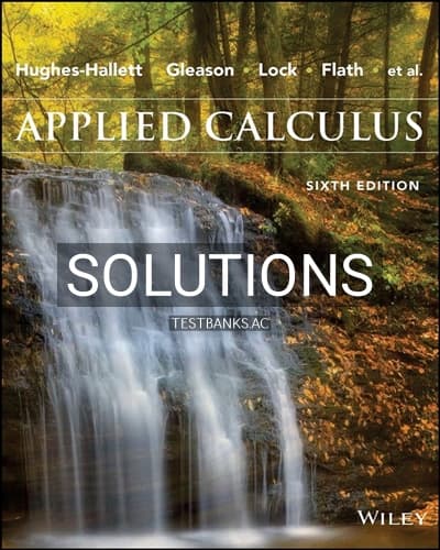 Solutions for Applied Calculus 6th Edition by Hughes-Hallett cover